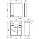 Приобрести Комплект мебели белый ясень 66 см ASB-Mebel Альфа в магазине сантехники Santeh-Crystal.ru