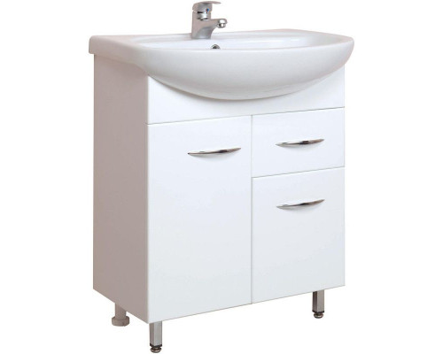 Заказать Тумба с раковиной белый глянец 66,5 см Onika Стелла 106503 + 1WH110174 в магазине сантехники Santeh-Crystal.ru