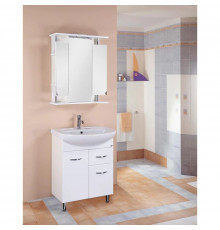 Комплект мебели белый глянец 66,5 см Onika Стелла 106503 + 1WH110174 + 206505