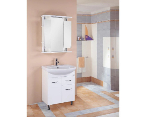 Купить Комплект мебели белый глянец 66,5 см Onika Стелла 106503 + 1WH110174 + 206505 в магазине сантехники Santeh-Crystal.ru