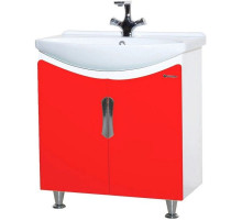 Тумба красный глянец/белый глянец 63 см Bellezza Лагуна 4632110240036