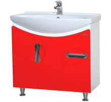 Тумба красный глянец/белый глянец 73 см Bellezza Лагуна 4632112110030