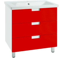 Тумба красный глянец/белый глянец 96,2 см Bellezza Пегас 4630417140035