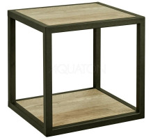 Тумба дуб эндгрейн/черный 34 см Акватон Лофт Фабрик 1A242703LTDU0