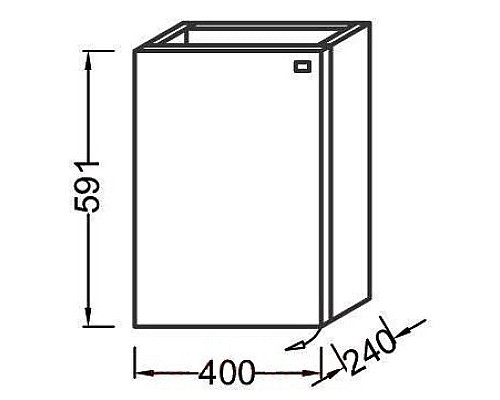 Приобрести Тумба оранжевый 40 см Jacob Delafon Pop Laminar EB285-N24 в магазине сантехники Santeh-Crystal.ru