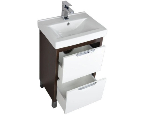 Купить Тумба белый/венге 47 см Aquanet Гретта 00171587 в магазине сантехники Santeh-Crystal.ru