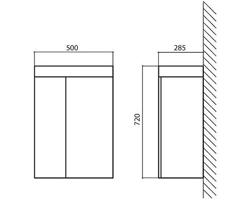 Заказать Тумба белый глянец 50 см BelBagno Capella BB500BHLC/BL/LEFT в магазине сантехники Santeh-Crystal.ru