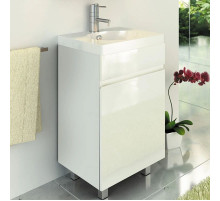Тумба с раковиной белый глянец 49,5 см Comforty Астра 00003118245
