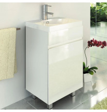 Тумба с раковиной белый глянец 49,5 см Comforty Астра 00003118245