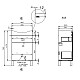 Приобрести Тумба белый/ясень 46 см Cersanit Smart SU-SMA-CA50/Wh в магазине сантехники Santeh-Crystal.ru