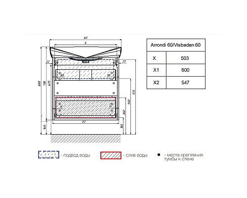 Заказать Тумба белый глянец 54,7 см Marka One Arrondi У69560 в магазине сантехники Santeh-Crystal.ru