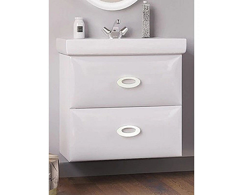 Заказать Тумба белый глянец 54,7 см Marka One Arrondi У69560 в магазине сантехники Santeh-Crystal.ru