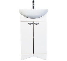 Тумба с раковиной белый глянец 46 см Orange Сити Si-45TU+RA