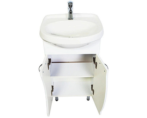 Купить Тумба с раковиной белый глянец 50 см Orange Диана Di-50TU+RA в магазине сантехники Santeh-Crystal.ru