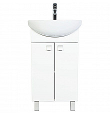 Тумба с раковиной белый глянец 46 см Orange Рио Ri-45TU+RA