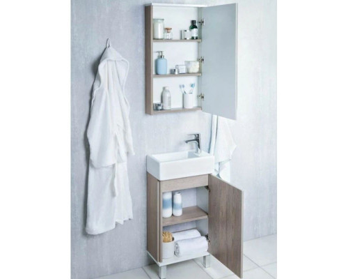 Заказать Тумба белый глянец/дуб навара 44,7 см Акватон Эмма 1A221601EAD80 в магазине сантехники Santeh-Crystal.ru