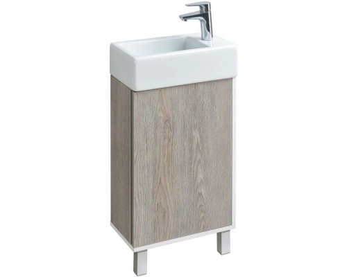 Заказать Тумба белый глянец/дуб навара 44,7 см Акватон Эмма 1A221601EAD80 в магазине сантехники Santeh-Crystal.ru