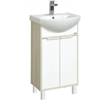 Тумба с раковиной белый глянец/ясень фабрик 50,5 см Акватон Рико 1A2124K1RIB90