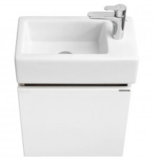 Тумба с раковиной белый глянец/эбони светлый 46 см Акватон Эклипс 1A1728K1EK49L