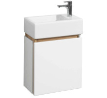 Тумба белый глянец/эбони светлый 44,7 см Акватон Эклипс 1A172801EK49R