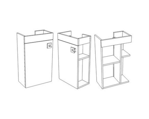 Приобрести Тумба с раковиной белый глянец/белый матовый 40,5 см Corozo Комо SET/SD-00000317/UM-COM40/1 в магазине сантехники Santeh-Crystal.ru