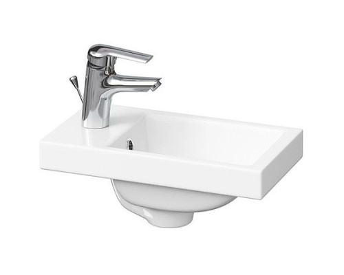 Приобрести Тумба с раковиной белый глянец/белый матовый 40,5 см Corozo Комо SET/SD-00000317/UM-COM40/1 в магазине сантехники Santeh-Crystal.ru