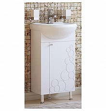 Тумба с раковиной белый глянец 46 см Corozo Орфей SETSD-00000384/SD-00000088