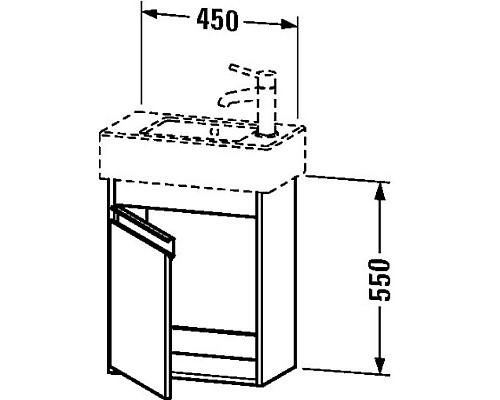 Купить Тумба каштан 45 см Duravit Ketho KT6629L5353 в магазине сантехники Santeh-Crystal.ru