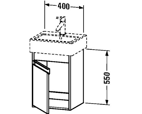 Приобрести Тумба тауп матовый 40 см Duravit Ketho KT6630L9191 в магазине сантехники Santeh-Crystal.ru