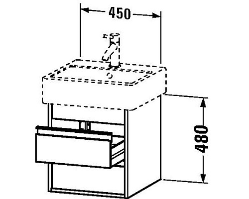 Приобрести Тумба темный орех 45 см Duravit Ketho KT663502121 в магазине сантехники Santeh-Crystal.ru