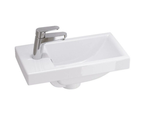 Купить Тумба с раковиной белый глянец 40 см Bellezza Комо 4639005180019 + 4690311045386 в магазине сантехники Santeh-Crystal.ru