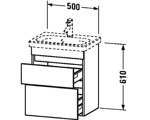 Купить Тумба бетонно-серый матовый 50 см Duravit DuraStyle DS640300707 в магазине сантехники Santeh-Crystal.ru