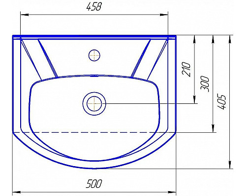Приобрести Тумба с раковиной белый глянец 50 см Bellezza Элеганс 4638606240016 + 4620008195766 в магазине сантехники Santeh-Crystal.ru