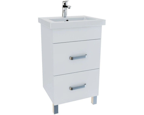 Приобрести Тумба с раковиной белый глянец 50 см IDDIS Custo New NCU50W0i95K в магазине сантехники Santeh-Crystal.ru