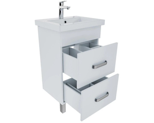 Приобрести Тумба с раковиной белый глянец 50 см IDDIS Custo New NCU50W0i95K в магазине сантехники Santeh-Crystal.ru