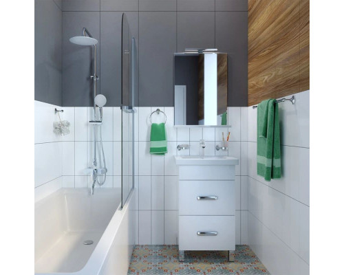 Приобрести Тумба с раковиной белый глянец 50 см IDDIS Custo New NCU50W0i95K в магазине сантехники Santeh-Crystal.ru