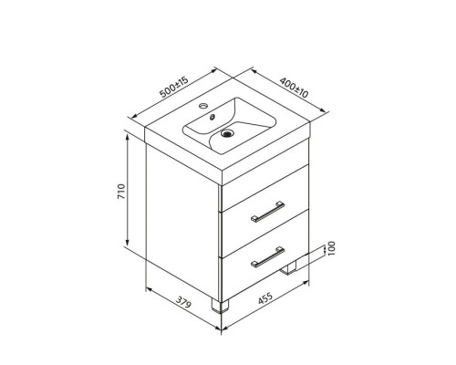 Приобрести Тумба с раковиной белый глянец 50 см IDDIS Custo New NCU50W0i95K в магазине сантехники Santeh-Crystal.ru