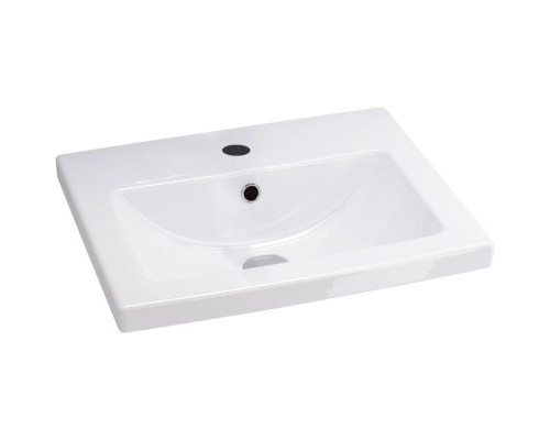 Заказать Тумба с раковиной белый глянец/дерево 50 см IDDIS Mirro MIR50W0i95K в магазине сантехники Santeh-Crystal.ru