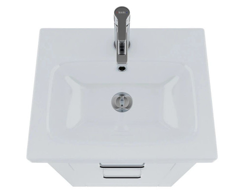 Приобрести Тумба с раковиной белый глянец/дерево 50,5 см IDDIS Sena New NSE50W1i95K в магазине сантехники Santeh-Crystal.ru