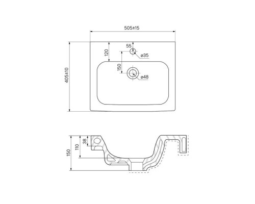 Приобрести Тумба с раковиной белый глянец/дерево 50,5 см IDDIS Sena New NSE50W1i95K в магазине сантехники Santeh-Crystal.ru