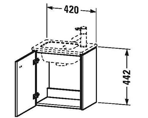 Приобрести Тумба темный орех 42 см Duravit Brioso BR4000L1021 в магазине сантехники Santeh-Crystal.ru