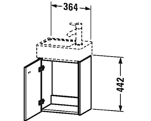 Приобрести Тумба белый матовый 36,4 см Duravit Brioso BR4049L1018 в магазине сантехники Santeh-Crystal.ru