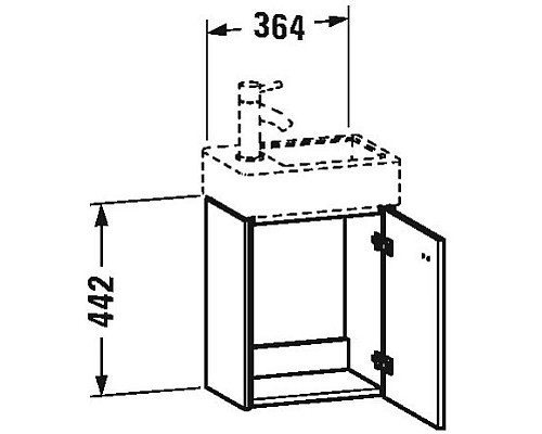 Купить Тумба бетонно-серый матовый 36,4 см Duravit Brioso BR4049R1007 в магазине сантехники Santeh-Crystal.ru