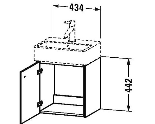 Купить Тумба лен 43,4 см Duravit Brioso BR4050L1075 в магазине сантехники Santeh-Crystal.ru