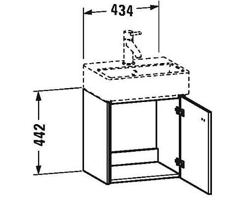 Заказать Тумба белый матовый 43,4 см Duravit Brioso BR4050R1818 в магазине сантехники Santeh-Crystal.ru