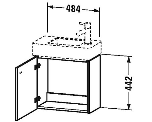 Купить Тумба белый глянец 48,4 см Duravit Brioso BR4051L1022 в магазине сантехники Santeh-Crystal.ru