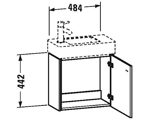 Приобрести Тумба темный орех 48,4 см Duravit Brioso BR4051R1021 в магазине сантехники Santeh-Crystal.ru