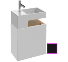 Тумба черный глянец 49,5 см шариниры слева Jacob Delafon Terrace EB1178-274