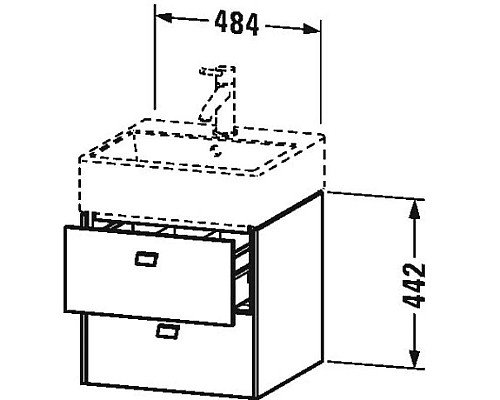 Приобрести Тумба лен 48,4 см Duravit Brioso BR415201075 в магазине сантехники Santeh-Crystal.ru