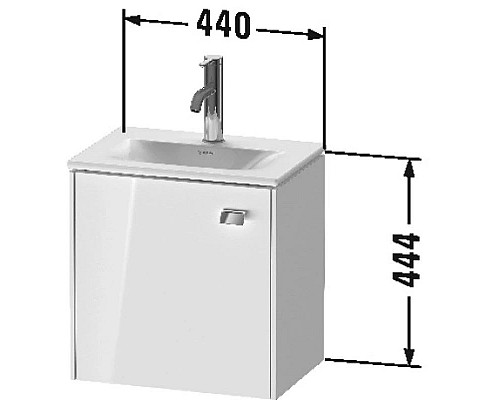 Купить Тумба базальт матовый 44 см Duravit Brioso BR4208L4343 в магазине сантехники Santeh-Crystal.ru